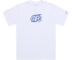 Troy Lee Designs Badge Camiseta de manga corta, blanco-azul, tamaño 2XL para Hombres
