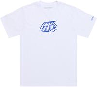 Troy Lee Designs Badge Camiseta de manga corta, blanco-azul, tamaño S para Hombres