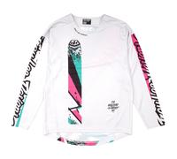 Troy Lee Designs Full Pull Sprint Kids Maillot de bicicleta, blanco, tamaño L para Niños