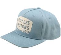 Troy Lee Designs Curved Stamp Gorra Snapback, Azul claro, Talla única