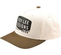 Troy Lee Designs Curved Stamp Gorra Snapback, blanco-verde para Hombres
