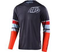 Troy Lee Designs GP Air Gear Warped Maillot de Motocross, gris-naranja, tamaño XL para Hombres