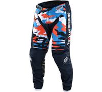 Troy Lee Designs GP Formula Camo Pantalones Juveniles de Motocross, azul-naranja, tamaño 24