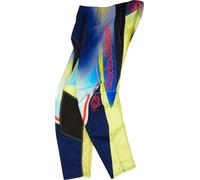 Troy Lee Designs GP Pro Drip Pantalones de motocross para jóvenes, amarillo/azul, Talla 26