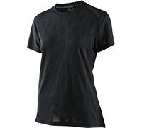Troy Lee Designs Lilium Jacquard Jersey de bicicleta de manga corta para damas, negro, Talla XS