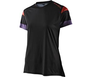 Troy Lee Designs Lilium Rugby Jersey de bicicleta de manga corta para damas, negro/multicolor, Talla XS