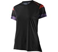 Troy Lee Designs Lilium Rugby Jersey de bicicleta de manga corta para damas, negro-multicolor, tamaño M para Mujer