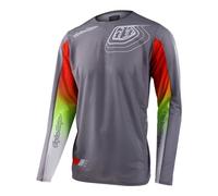 Troy Lee Designs Maglia Se Pro Air 2023 - Richter, Maglia Motocross Hombre, Argento/Fuoco,
