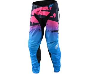 Troy Lee Designs One & Done GP Brushed Pantalones de motocross, rosa-azul, tamaño 28 para Hombres