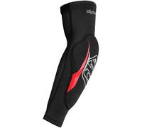 Troy Lee Designs Raid Protectores de codo, negro-rojo, tamaño XS S para Hombres