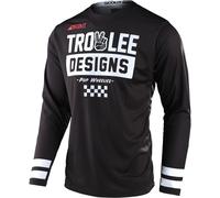 Troy Lee Designs Scout GP Peace & Wheelies Maillot de Motocross, negro-blanco, tamaño L para Hombres