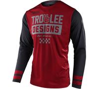 Troy Lee Designs Scout GP Peace & Wheelies Maillot de Motocross, negro-rojo, tamaño M para Hombres