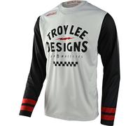 Troy Lee Designs Scout GP Ride On Maillot de motocross, gris-blanco, tamaño M para Hombres
