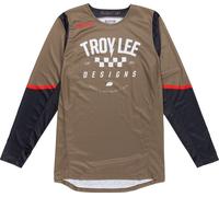 Troy Lee Designs Scout GP Ripper Maillot de motocross, gris-marrón-beige, tamaño M para Hombres