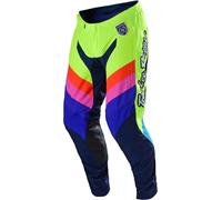 Troy Lee Designs SE Pro Mirage Pantalones de Motocross, amarillo/azul, Talla 28