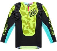 Troy Lee Designs SE Pro Myth Maillot de motocross, negro/neón/amarillo, Talla XL