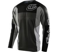 Troy Lee Designs SE Pro Quattro Maillot de Motocross, negro-gris, tamaño S para Hombres