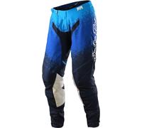 Troy Lee Designs SE Pro Webstar Pantalones de motocross, Azul oscuro/azul claro/blanco, Talla 28