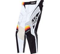 Troy Lee Designs SE Ultra Optic Pantalones de motocross, negro-blanco-rojo-naranja, tamaño 38 para Hombres