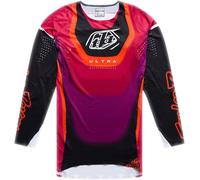 Troy Lee Designs SE Ultra Vision Maillot de motocross, negro-lila, tamaño 2XL para Hombres