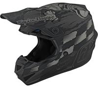 Troy Lee Designs SE4 Strike Casco de Motocross Juvenil, negro/gris, Talla L