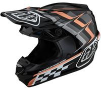 Troy Lee Designs SE4 Warped Polyacrylite MIPS Casco de motocross, negro, tamaño M para Hombres