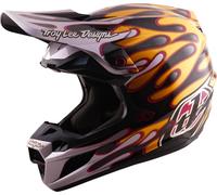 Troy Lee Designs SE5 Carbon MIPS Overspray Casco de motocross, dorado/negro, Talla S (55/56)