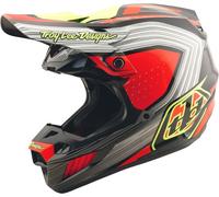Troy Lee Designs SE5 Composite Stripes, casco de motocross S female Negro/Gris/Rojo/Amarillo Neón
