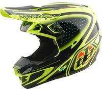 Troy Lee Designs SE5 Polycarbonate MIPS The Line Casco de motocross, Amarillo/negro neón, Talla XXL (62/63)