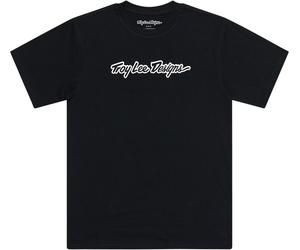 Troy Lee Designs Signature Camiseta de manga corta, Negro/Blanco, Talla XXL