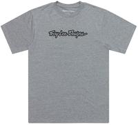 Troy Lee Designs Signature Camiseta de manga corta, negro-gris, tamaño L para Hombres