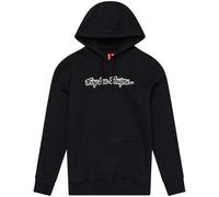 Troy Lee Designs Signature Sudadera con capucha, negro-blanco, tamaño XL para Hombres
