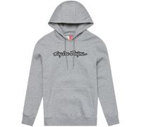 Troy Lee Designs Signature Sudadera con capucha, negro-gris, tamaño L para Hombres