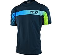 Troy Lee Designs Skyline Jet Fuel Maillot de bicicleta de manga corta, blanco-azul, tamaño L para Hombres
