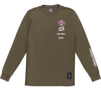 Troy Lee Designs Skyline Ride Worldwide Kids Manga larga, verde, tamaño XS para Niños