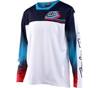 Troy Lee Designs Sprint Jet Fuel Maillot de bicicleta juvenil, blanco-rojo-azul, tamaño XL