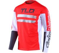 Troy Lee Designs Sprint Marker Maillot de bicicleta juvenil, blanco-rojo, tamaño M