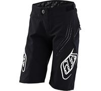 Troy Lee Designs Sprint Mono Pantalones cortos de bicicleta para niños, Negro/Blanco, Talla 24