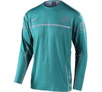 Troy Lee Designs Sprint Ultra Lines Maillot de bicicleta, Verde/Blanco, Talla S