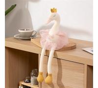 TROYSINC Elegante cisne de peluche, bonito cisne de ballet con corona, suave cisne de peluche, regalo para niños (60 cm, rosa)