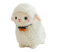 TROYSINC Lindo pequeño cordero peluche de cordero, cojín de peluche supersuave de dibujos animados, muñecos de peluche, juguete para niños, regalo de cumpleaños (25 cm, blanco)