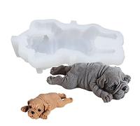 TROYSINC Molde de silicona 3D Shar Pei para hacer Bombones de Chocolate, para hacer fondant o mousse a mano