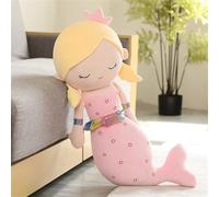 TROYSINC Sirena de peluche de sirena, juguete de peluche para niñas, diseño de sirena, regalo (40 cm, rosa)