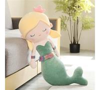 TROYSINC Sirena de peluche de sirena, juguete de peluche para niñas, diseño de sirena, regalo (40 cm, verde)