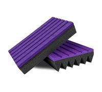 TroyStudio Almohadillas de aislamiento de altavoces, paquete de 2 cuñas de subwoofer para monitor de estudio de 3 a 4.5 pulgadas, tapete elevador de fieltro de espuma acústica gruesa, pies de altavoz