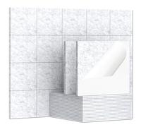 TroyStudio Paneles acústicos autoadhesivos, 12 x 12 x 0.3 pulgadas, paquete de 20 paneles absorbentes de sonido, paneles de sonido decorativos de pared y techo, azulejos de fieltro de tratamiento