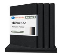 TroyStudio Paneles acústicos gruesos, 31.5 x 23.6 x 0.5 pulgadas, paquete de 6 paneles de fieltro para decoración de pared, azulejos de absorción de sonido, reverberación de ruido, acolchado