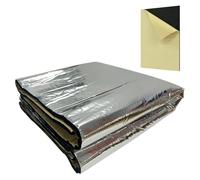 TroyStudio Paneles de espuma de celda cerrada autoadhesivos, a prueba de sonido, 35 x 25 x 0.4 pulgadas, 1 unidad reflectante de aluminio aislante térmico, amortiguador de sonido para coches, ventanas