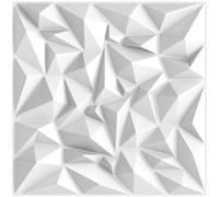 TroyStudio Paneles difusores de sonido acústico, 19.7 x 19.7 x 1 pulgada, 12 paneles de pared 3D de plástico PVC blanco, panel de difusión de tratamiento acústico de estudio de grabación, azulejos