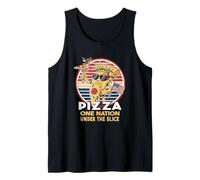 Trozo de Pizza Bandera con Passion por la Pizzas Pepperoni Camiseta sin Mangas